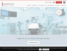 Tablet Screenshot of hospitec.ch